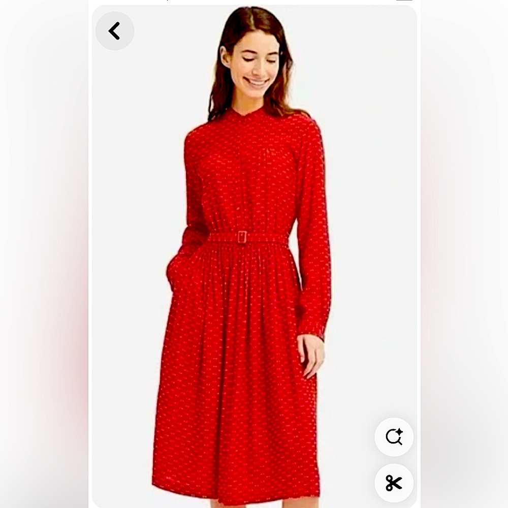Ines de la Fressange polka dot midi dress - like new, size XS